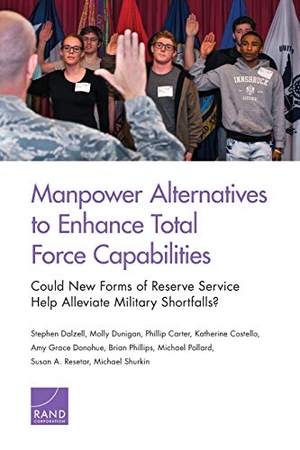 Dalzell, Stephen / Dunigan, Molly et al. Manpower Alternatives to Enhance Total Force Capabilities - Could New Forms of Reserve Service Help Alleviate Military Shortfalls?. RAND Corporation, 2019.