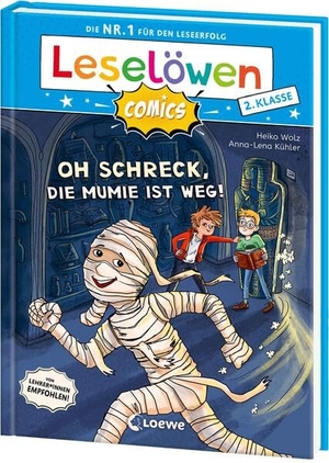 Wolz, Heiko. Leselöwen Comics 2. Klasse - Oh Schreck, die Mumie ist weg! - Die Nr. 1 für den Leseerfolg als Comic-Buch! - Mit Leselernschrift ABeZeh - Erstlesebuch für Kinder ab 7 Jahren. Loewe Verlag GmbH, 2026.