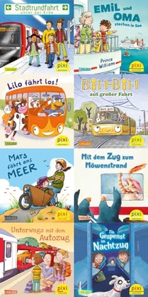 Diverse. Pixi-8er-Set 307: Pixi unterwegs mit Bus und Bahn (8x1 Exemplar). Carlsen Verlag GmbH, 2026.
