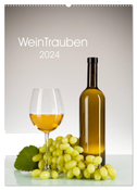 WeinTrauben 2024 (Wandkalender 2024 DIN A2 hoch), CALVENDO Monatskalender