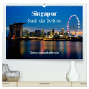 Singapur Stadt der Skylines (hochwertiger Premium Wandkalender 2025 DIN A2 quer), Kunstdruck in Hochglanz