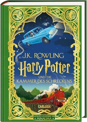 Rowling, J. K.. Harry Potter und die Kammer des Schreckens (MinaLima-Edition mit 3D-Papierkunst 2) - Farbig illustrierte Schmuckausgabe mit Goldprägung und Pop-Up-Elementen. Carlsen Verlag GmbH, 2022.