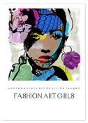 FASHION ART GIRLS (Wandkalender 2024 DIN A2 hoch), CALVENDO Monatskalender