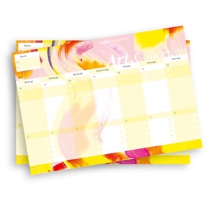 Wirth, Lisa. Notizblock-Set mit Kalender ohne Datum für den Schreibtisch. Immerwährender Terminplaner mit 50 Blatt zum Abreißen. Wochenplaner undatiert im Querformat fürs Büro oder zu Hause. Aus der Art.Collection von Stay Inspired. NOVA MD, 2024.