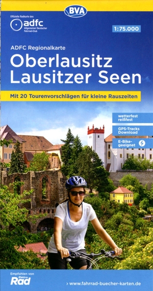 Allgemeiner Deutscher Fahrrad-Club e.V. / BVA BikeMedia GmbH (Hrsg.). ADFC-Regionalkarte Oberlausitz - Lausitzer Seen, 1:75.000, mit Tagestourenvorschlägen, reiß- und wetterfest, GPS-Tracks Download. BVA Bielefelder Verlag, 2022.