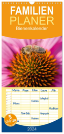 Familienplaner 2024 - Bienenkalender mit 5 Spalten (Wandkalender, 21 x 45 cm) CALVENDO