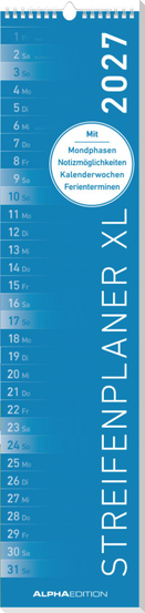 Streifenplaner XL BLAU 2027