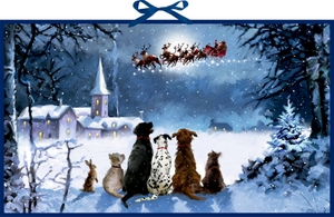 Wandkalender - Wunderbare Hunde-Weihnacht. Coppenr