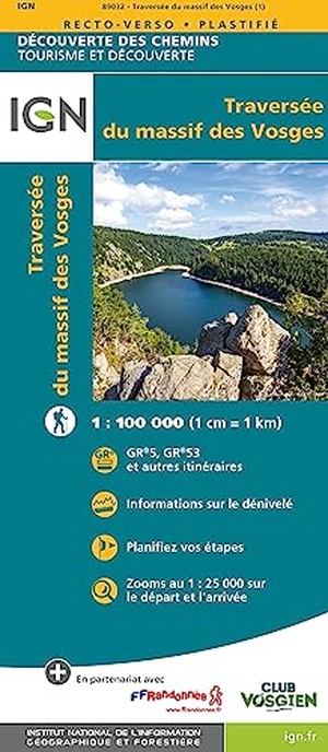 La Traversee des Vosges - 1:100000. IGN Frankreich, 2022.