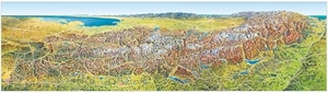 Marco Polo Verlag. MARCO POLO Das Große Alpen Panorama Sommer, plano in Hülse - 1:400000. Mairdumont, 2023.
