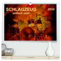 Schlagzeug - einfach cool (hochwertiger Premium Wandkalender 2024 DIN A2 quer), Kunstdruck in Hochglanz