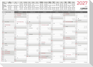 Tafelkalender A4 Hardcover beidseitig 2027
