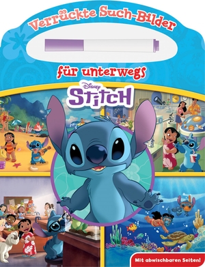 Phoenix International Publications Germany GmbH (Hrsg.). Disney Stitch - Verrückte Such-Bilder für unterwegs - Wimmelbuch - Pappbilderbuch mit Stift und abwischbaren Seiten ab 3 Jahren. Phoenix Int Publications, 2026.