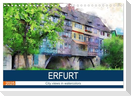 Erfurt - City views in watercolors (Wall Calendar 2025 DIN A4 landscape), CALVENDO 12 Month Wall Calendar