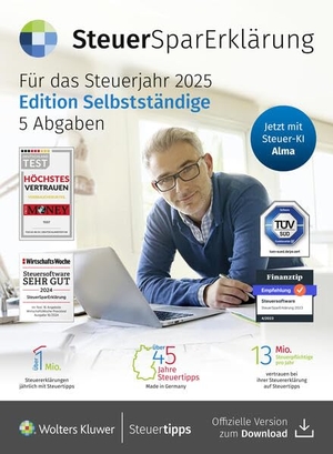 SteuerSparErklärung für Selbstständige (Steuerjahr 2025) (Code in a Box) - Als Selbstständiger schnell und einfach zur Steuererklärung 2025. Steuertipps, 2025.