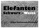 Elefanten Schwarz - Weiss (Tischkalender 2025 DIN A5 quer), CALVENDO Monatskalender
