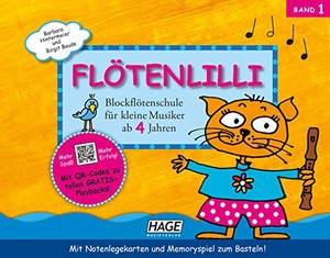Hage, Helmut (Hrsg.). Flötenlilli, Sopranblockflötenschule1 - Blockflötenschule für kleine Musiker ab 4 Jahren. Mit Notenkarten und Memoryspiel zum Basteln. Hage Musikverlag, 2008.