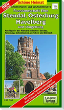 Radwander- und Wanderkarte Flusslandschaft Elbe, Stendal, Osterburg, Havelberg und Umgebung 1 : 50 000