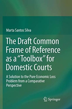 Santos Silva, Marta. The Draft Common Frame of Reference as a "Toolbox" for Domestic Courts - A Solution to the Pure Economic Loss Problem from a Comparative Perspective. Springer International Publishing, 2018.