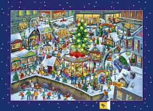 Wandkalender Wimmeliger Weihnachtsmarkt - Adventskalender. Coppenrath, 2022.