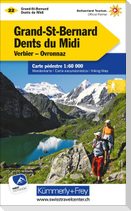 Grand-St-Bernard - Dents du Midi, Verbiez, Ovronnaz Wanderkarte