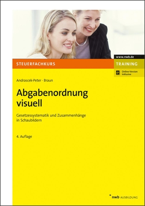 Andrascek-Peter, Ramona / Wernher Braun. Abgabenordnung visuell - Gesetzessystematik und Zusammenhänge in Schaubildern. NWB Verlag, 2019.