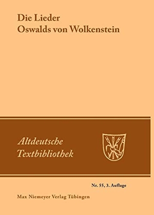 Moser, Hans / Notburga Wolf et al (Hrsg.). Die Lieder Oswalds von Wolkenstein. De Gruyter, 1987.