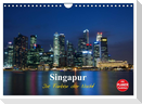 Singapur - Die Farben der Nacht (Wandkalender 2024 DIN A4 quer), CALVENDO Monatskalender