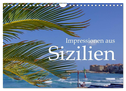 Impressionen aus Sizilien (Wandkalender 2024 DIN A4 quer), CALVENDO Monatskalender