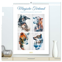 Magische Tierkunst (hochwertiger Premium Wandkalender 2025 DIN A2 hoch), Kunstdruck in Hochglanz
