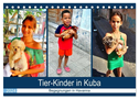 Tier-Kinder in Kuba - Begegnungen in Havanna (Tischkalender 2024 DIN A5 quer), CALVENDO Monatskalender
