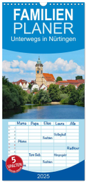Familienplaner 2025 - Unterwegs in Nürtingen mit 5 Spalten (Wandkalender, 21 x 45 cm) CALVENDO