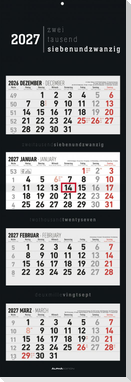 4-Monatskalender Black 2027