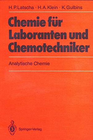Latscha, Hans P. / Gulbins, Klaus et al. Chemie für Laboranten und Chemotechniker - Analytische Chemie. Springer Berlin Heidelberg, 1989.