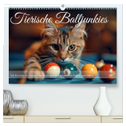 Tierische Balljunkies (hochwertiger Premium Wandkalender 2025 DIN A2 quer), Kunstdruck in Hochglanz