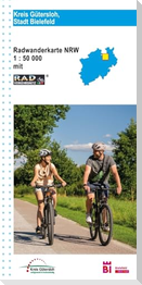 Kreis Gütersloh, Stadt Bielefeld Radwanderkarte mit Radverkehrsnetz NRW