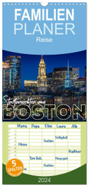 Familienplaner 2024 - Stadtansichten aus Boston mit 5 Spalten (Wandkalender, 21 x 45 cm) CALVENDO