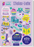 I Love Books - Sticker-Liebe