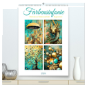 Farbensinfonie (hochwertiger Premium Wandkalender 2024 DIN A2 hoch), Kunstdruck in Hochglanz