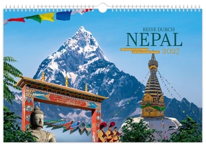 Schubert, Peter / Wiegand Götz. Kalender Reise durch Nepal 2027 - | 45 x 30 cm | weißes Kalendarium + Texte auf der Rückseite. K4Verlag FotoCo+GmbH, 2026.