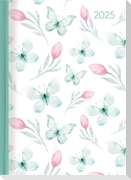 Lady Journal Butterfly 2025 - Schmetterling - Taschenkalender A6 (10,7x15,2 cm) - Weekly - 192 Seiten - Notiz-Buch - Termin-Planer - Alpha Edition