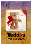 Teddys mit Sprüchen (Wandkalender 2024 DIN A2 hoch), CALVENDO Monatskalender