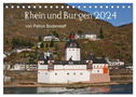 Rhein und Burgen (Tischkalender 2024 DIN A5 quer), CALVENDO Monatskalender