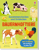 Zusammenstecken und Entdecken: Bauernhoftiere