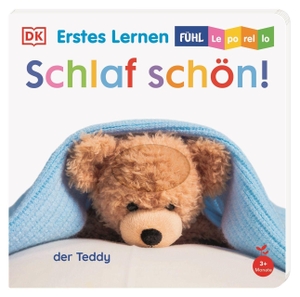 Lernen, DK Erstes. Erstes Lernen Fühl-Leporello. Schlaf schön! - Zum Aufklappen und Aufstellen. Mit haptischen Elementen zum Fühlen und Begreifen. Für Babys ab 3 Monaten. Dorling Kindersley Verlag, 2026.