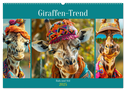 Giraffen-Trend. Hals und Stil (Wandkalender 2025 DIN A2 quer), CALVENDO Monatskalender