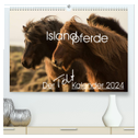 Islandpferde - Der Tölt Kalender (hochwertiger Premium Wandkalender 2024 DIN A2 quer), Kunstdruck in Hochglanz