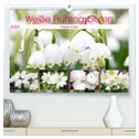 Weiße Frühlingsblüten (hochwertiger Premium Wandkalender 2025 DIN A2 quer), Kunstdruck in Hochglanz