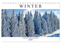 Winter. Zauberhafte Schneelandschaften (Tischkalender 2024 DIN A5 quer), CALVENDO Monatskalender