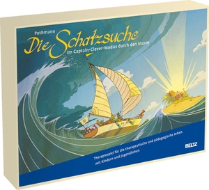 Pothmann, Marion. Die Schatzsuche - Im Captain-Clever-Modus durch den Sturm - Ressourcenorientiertes Therapiespiel für die schematherapeutische und pädagogische Arbeit mit Kindern und Jugendlichen. Brettspiel 33,5 x 23,1 x 5,5 cm. Beltz Verlagsgruppe, 2026.